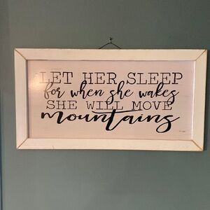 Elegant White and Black Wall Decor with Inspirational Quote. Make me a deal.